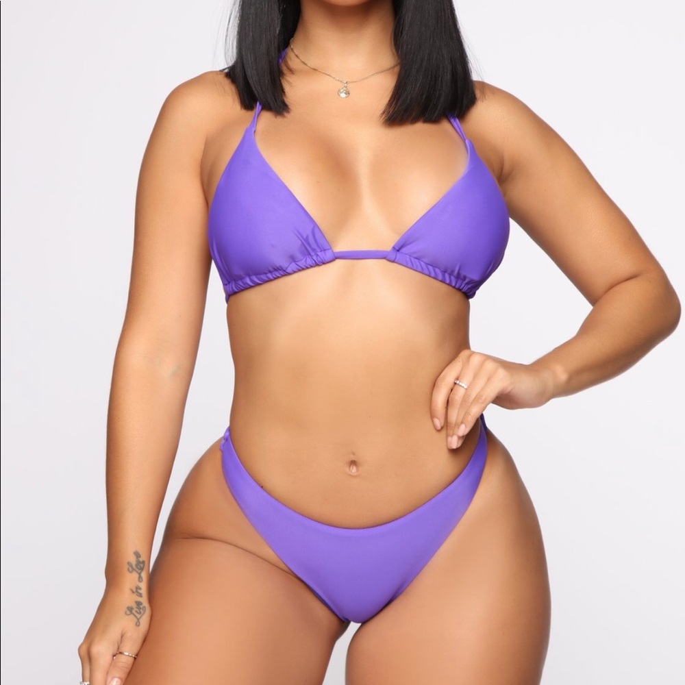“Shoot your shot triangle bikini” - Purple